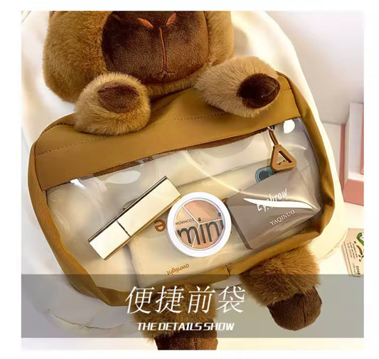 MOCHILA KAWAII ESCOLAR CAPIBARA GRAN CAP