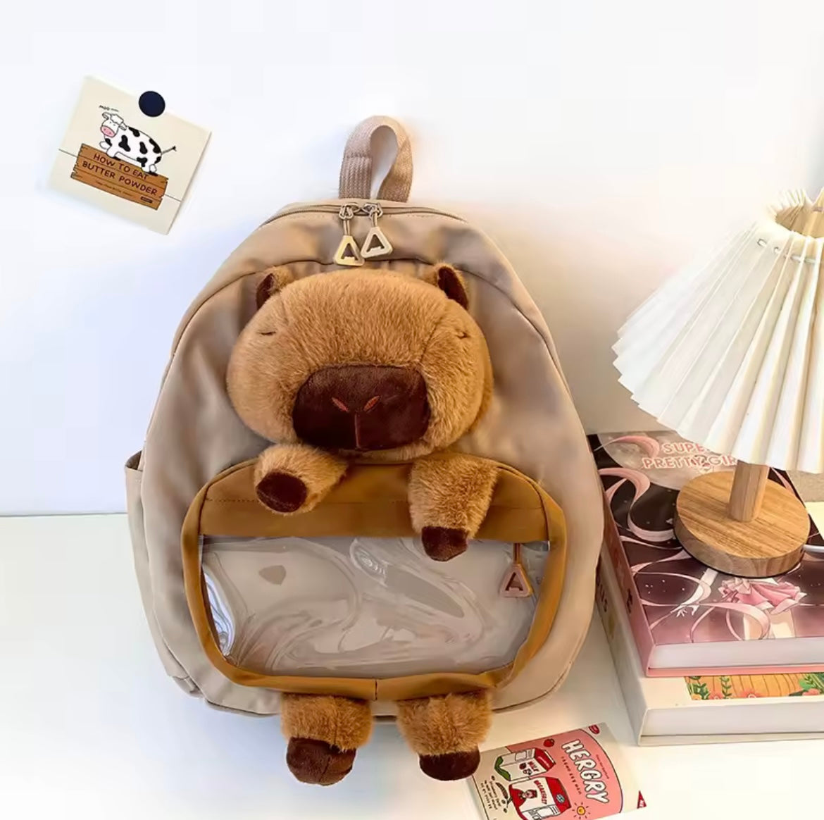MOCHILA KAWAII ESCOLAR CAPIBARA GRAN CAP